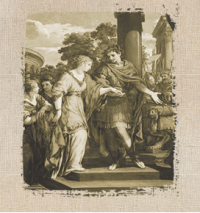 Caesar restores Cleopatra to the throne of Egypt, Pietro da Cortona