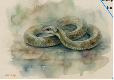 Picture of a snake - Cleopatra Immersive Exhibion